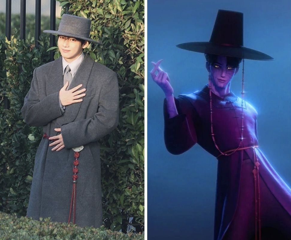 Phong cách của V được so sánh với nhân vật Jinu trong phim