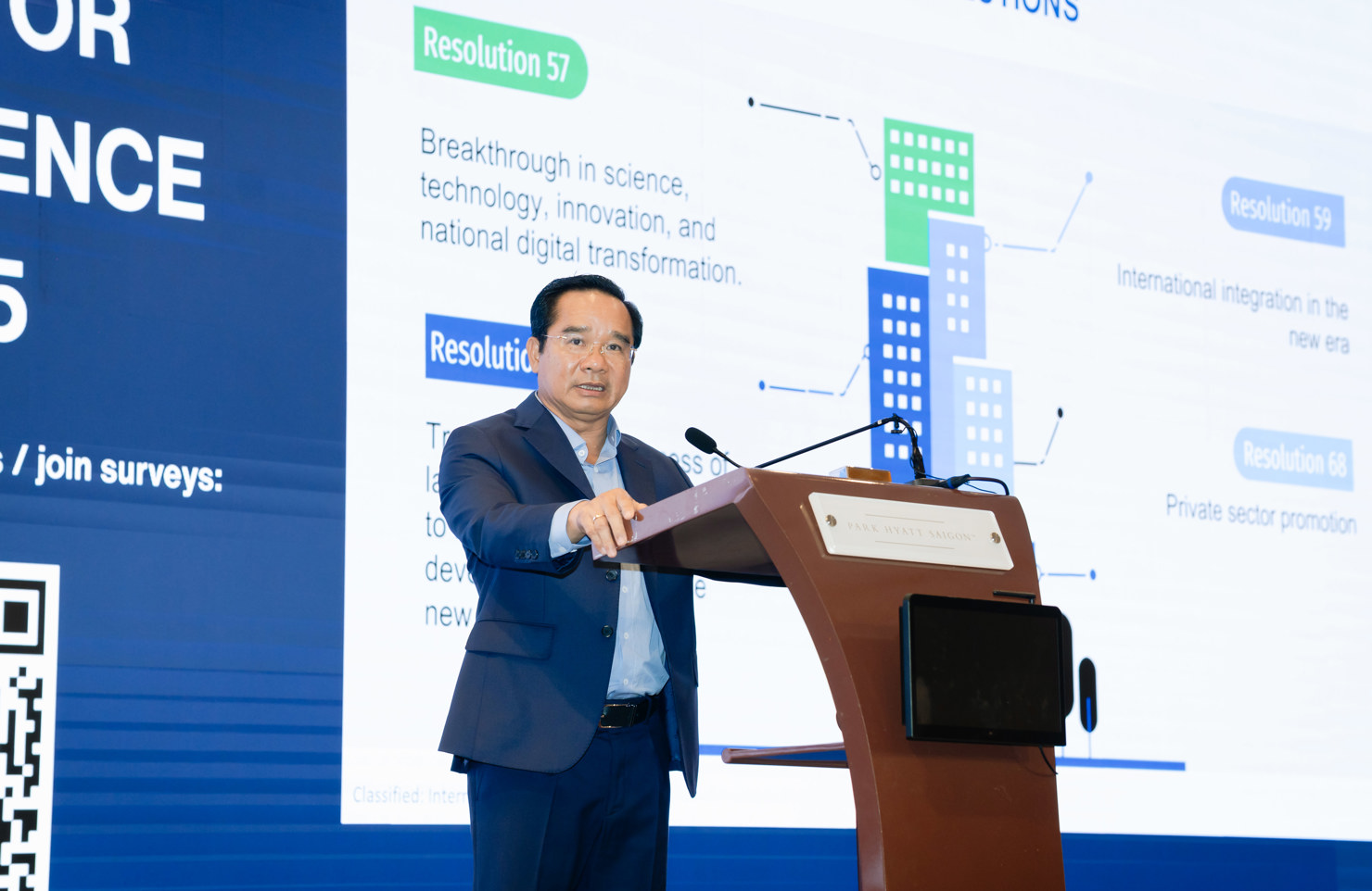 Chủ tịch UBND TP. Hồ Chí Minh Nguyễn Văn Được chia sẻ với các nhà đầu tư