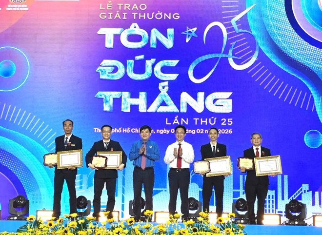 Trao giải thưởng Tôn Đức Thắng cho 11 kỹ sư, công nhân tiêu biểu