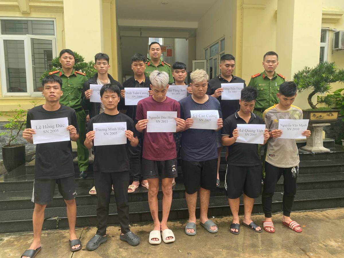 Các đối tượng liên quan. Ảnh: Công an Hải Phòng