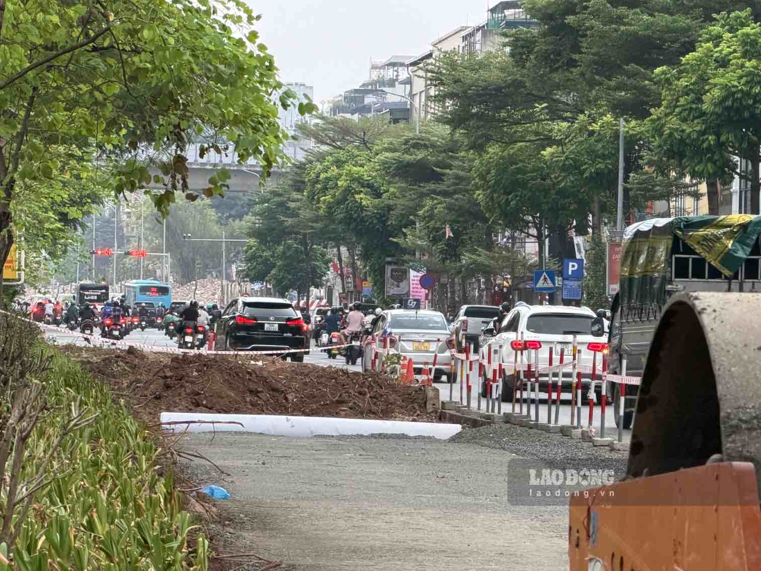 Một số vị trí đã được san nền. Ảnh: Hoài Anh