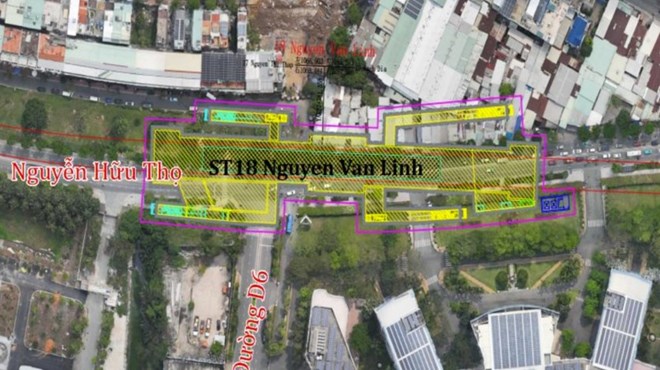Metro số 4 TPHCM có 2 ga ngầm dưới đường Nguyễn Hữu Thọ qua phường Tân Hưng