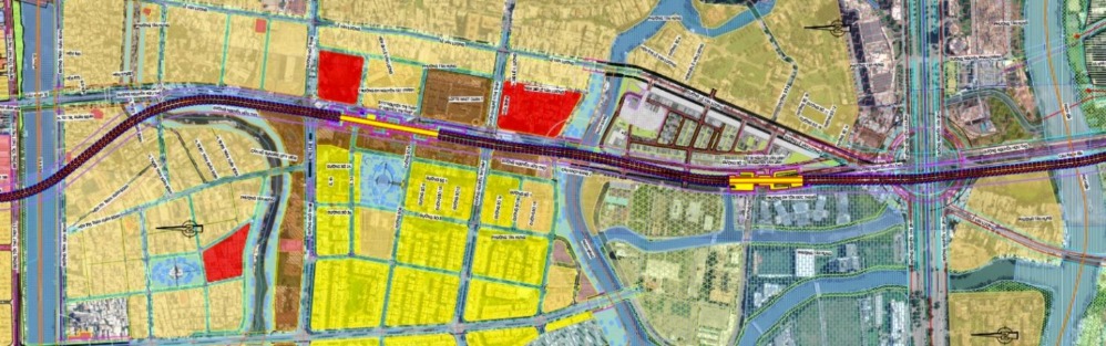 Hướng tuyến Metro số 4 đi qua phường Tân Hưng (Quận 7 cũ).  Ảnh: Liên danh tư vấn