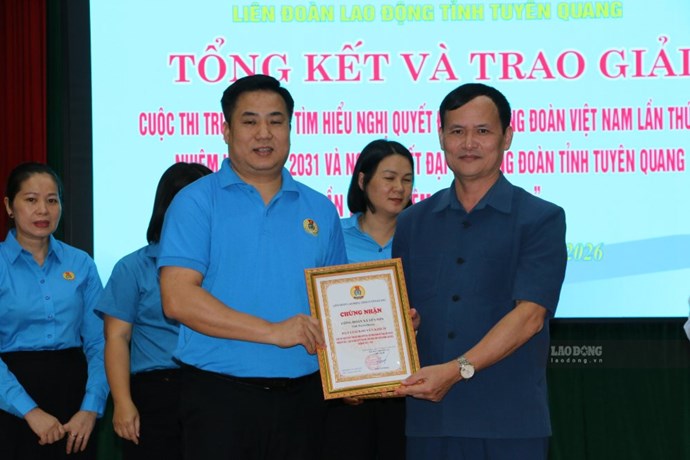 Gần 11.500 đoàn viên Tuyên Quang tham gia tìm hiểu Nghị quyết Đại hội Công đoàn Việt Nam