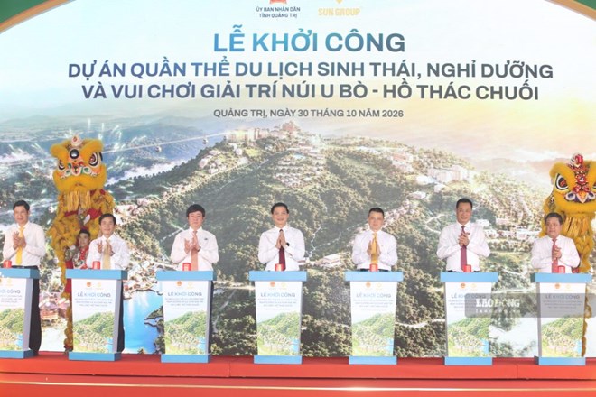 Khởi công tổ hợp du lịch hơn 16 nghìn tỉ đồng tại núi U Bò - hồ Thác Chuối